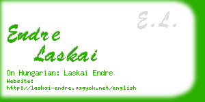 endre laskai business card